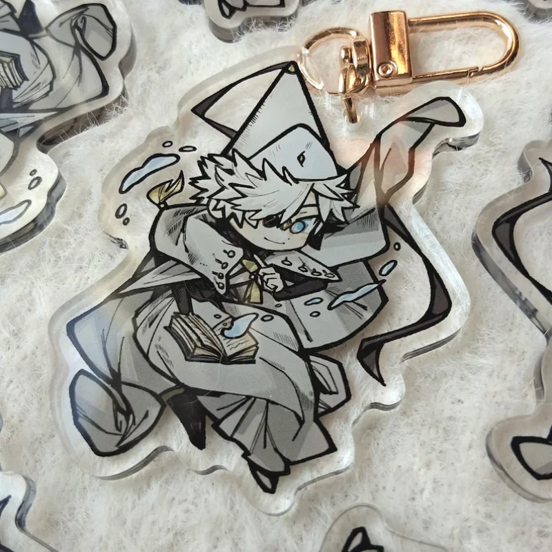 Witch Hat Acrylic Keychain Double-Sided 2.5 Inch Atelier Qifrey Design for Lanyard Or Bag Decoration