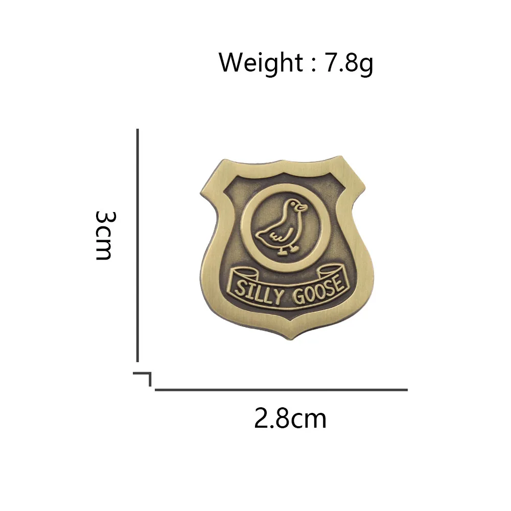 Funny Silly Goose Badge Retro Metal Sheriff Enamel Pin Humor Jewelry Novelty Creative Backpacks Hats Jeans Decorative
