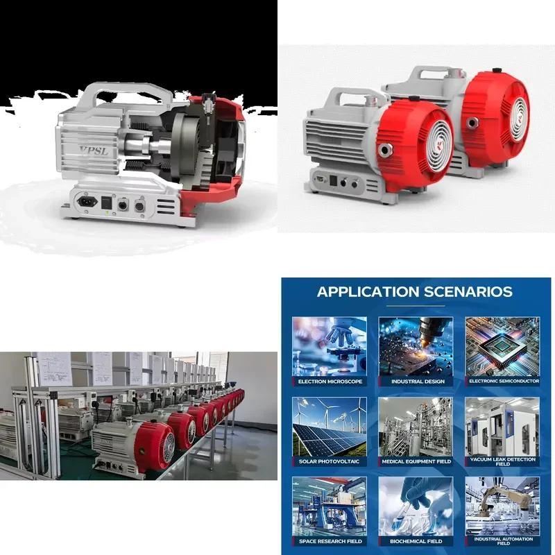 400W KF25 Flanged SF6 Recovery Freeze Drying Vacuum Pump for Pharmaceutical Oil Free Scroll Mechanism Pumps