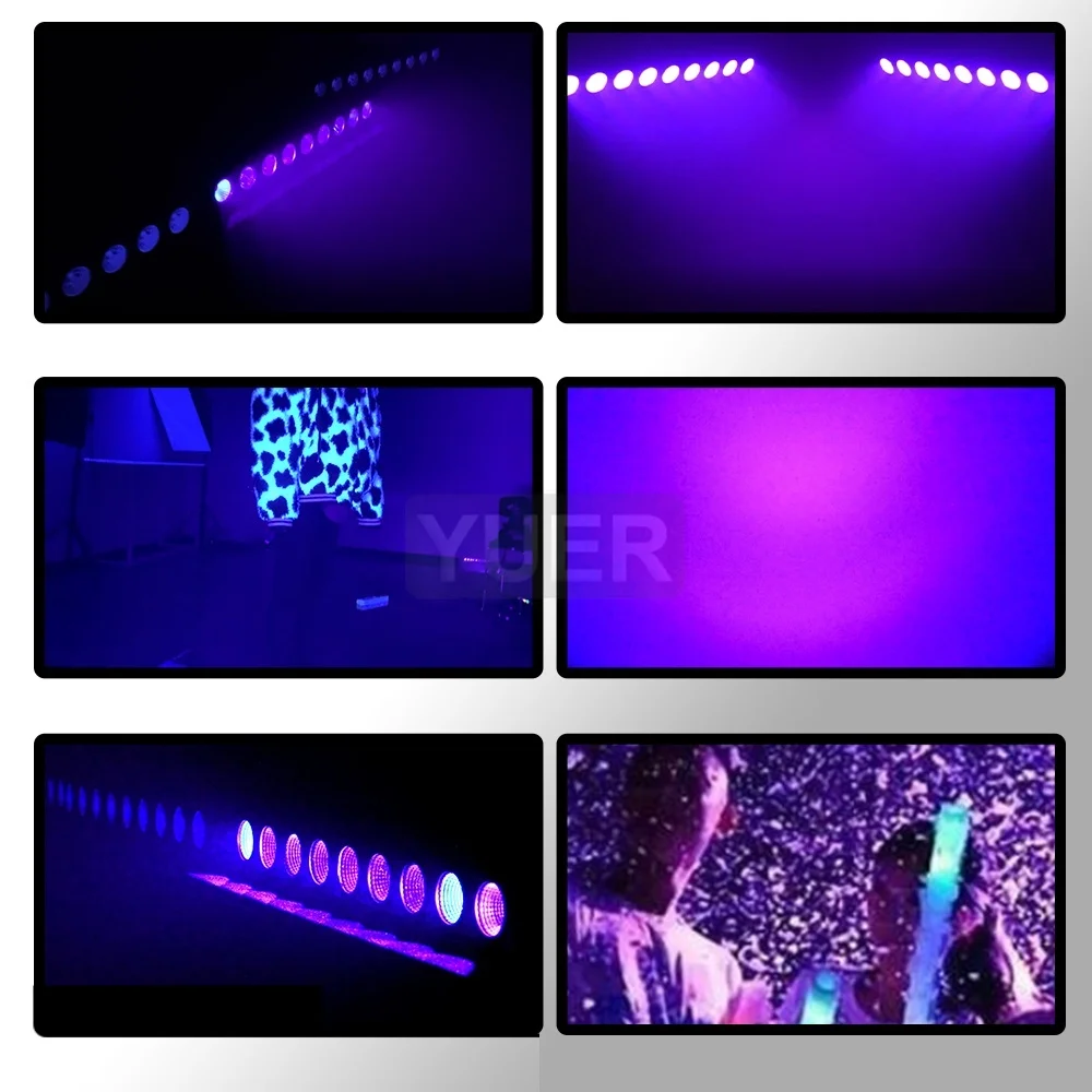 9x12W LED UV Wash Effect Bar Light Remote Control Stage Ligthing Strobe Horse Racing Party Dj Disco Bar DMX Equipment Lamp