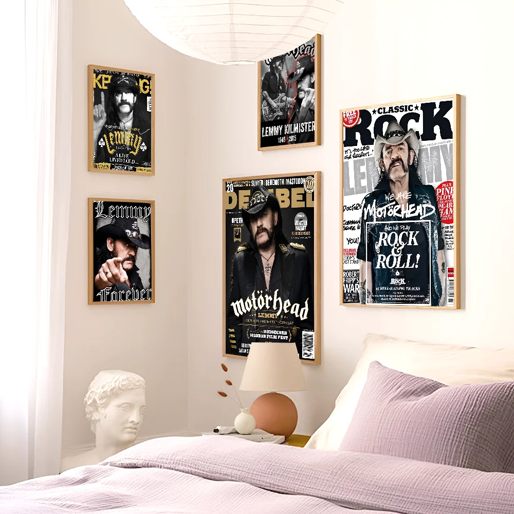 Singer L-Lemmy K-Kilmister Anime poster adesivo di carta impermeabile appiccicoso Coffee House Bar Kawaii Room Decor