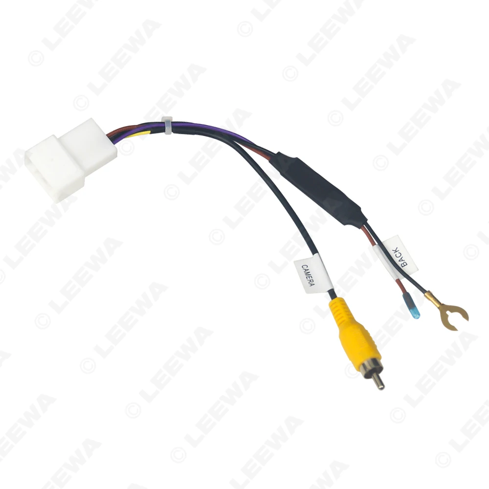 LEEWA 1pc Car Radio Audio Parking Rear Camera Video Plug Converter Cable For Hyundai KIA Parking Reverse Wire Adapter #CA7088