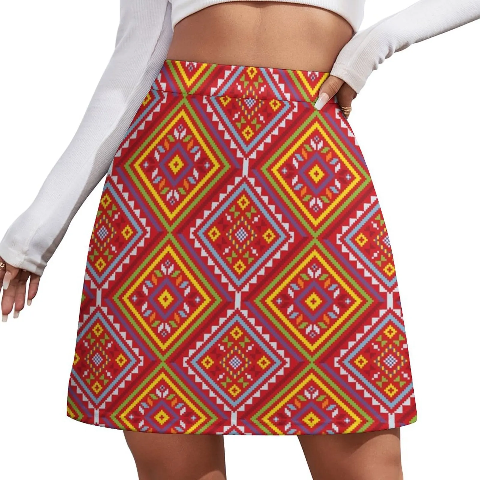 

Ethnic Filipino Tribal Pattern - Yakan 1 Mini Skirt Summer dress korean luxury clothing kpop mini skirt for women Mini Skirt