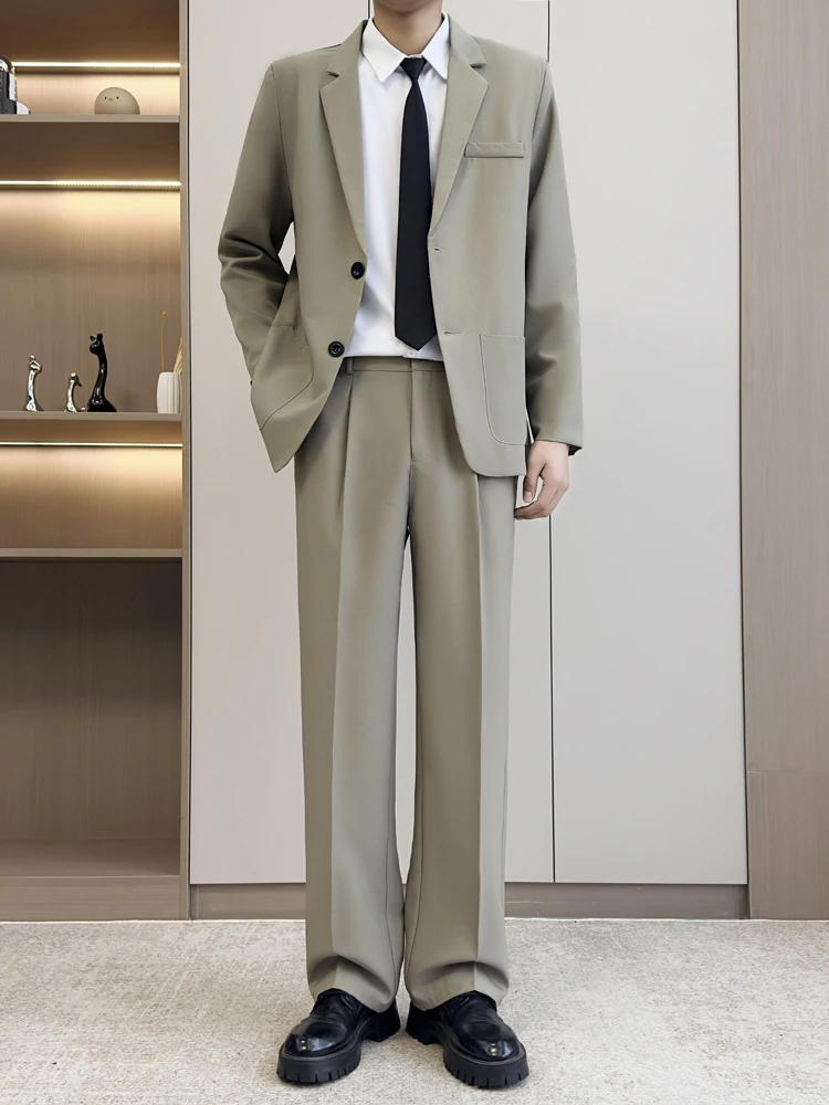 

Busin Casual Men's Two-Piece Suit Spring Commute Formal Wear Adult Ceremony Dr Code Polyester Stand Fit Suit