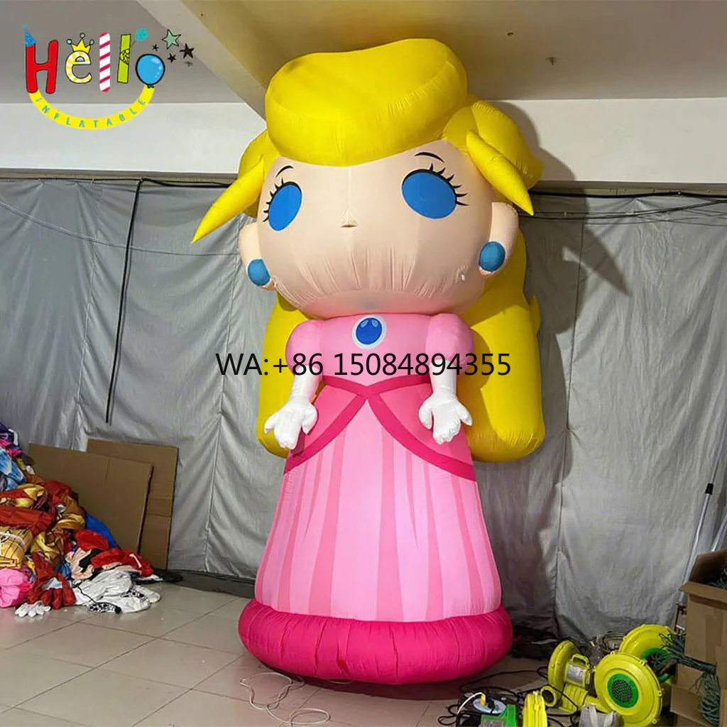 Cute Beautiful Inflatable Cartoon Girl Large Size Inflatable Doll Girl with Yellow Hair