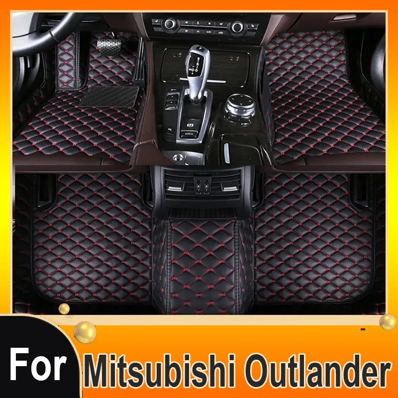 Car Floor Mats For Mitsubishi Montero Outlander Airtrek CU ZE ZF 2001~2006 Leather Mat Rugs Carpets Car Accessories 2002 2003