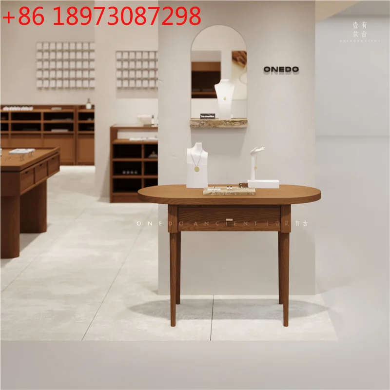 Meja pajangan perhiasan bergaya retro Nakajima, meja dekorasi, meja foto selebgram