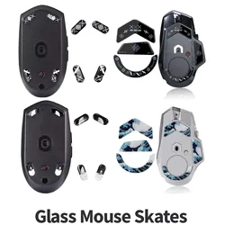 UCONS Durable Glass Mouse Skates for Logitech G305/G304 G502X Smooth Mouse Feet 2.5D Curved Design Game Mouse Pads