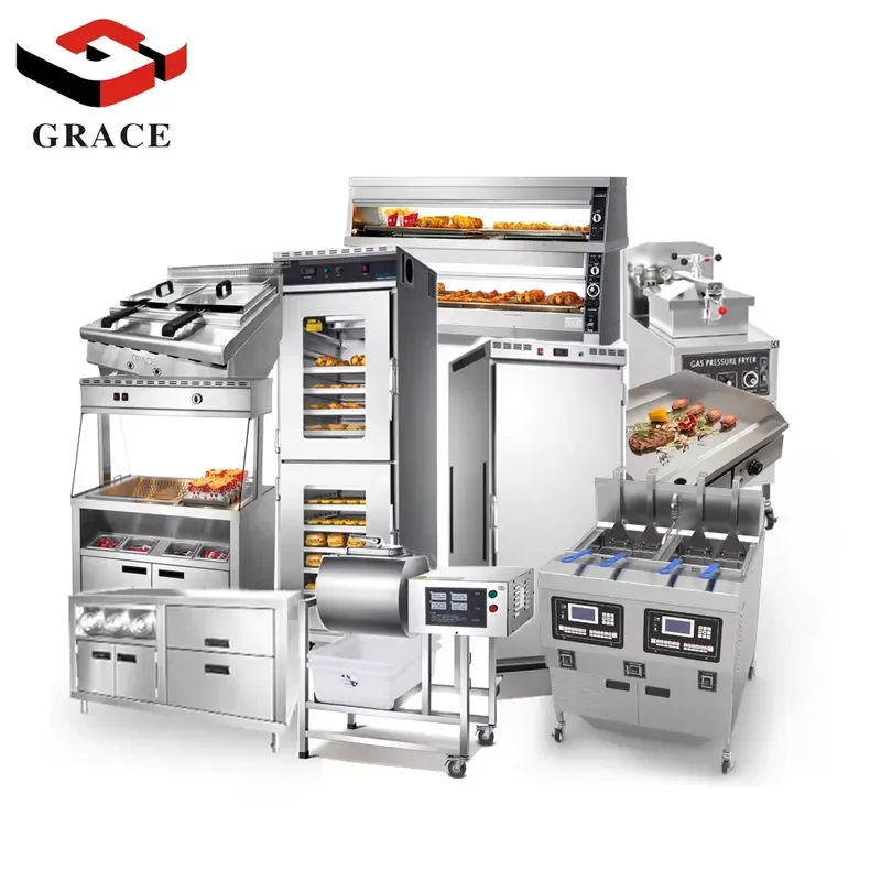 2026 Commercial Fast Food Restaurant Equipment Full Set Solution With Fryer for Burger French Fries Chicken Shop Use