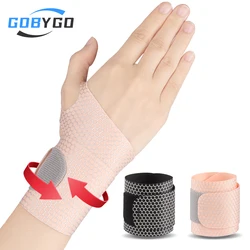 GOBYGO 1Pcs Adjustable Ultra Thin Wrist Strap Sprains Pain Relief Breathable Wrist Support For Gym Exercise Arthritis Tendonitis