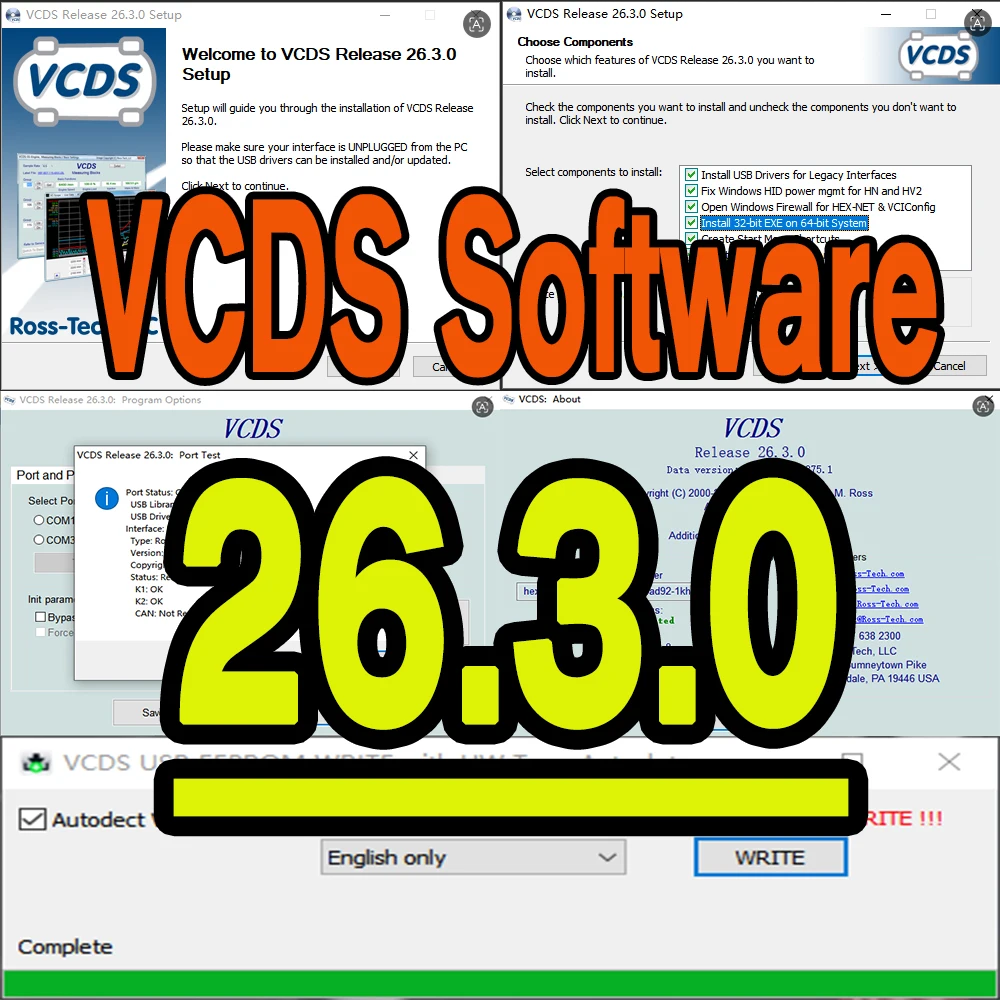 Descarga del Software VAGC0M 26.3.0, Actualización Win10, Programa VAG C0M, Escáner OBD2, Interfaz USB para VW, AUDI, Skoda, Seat, Ilimitado