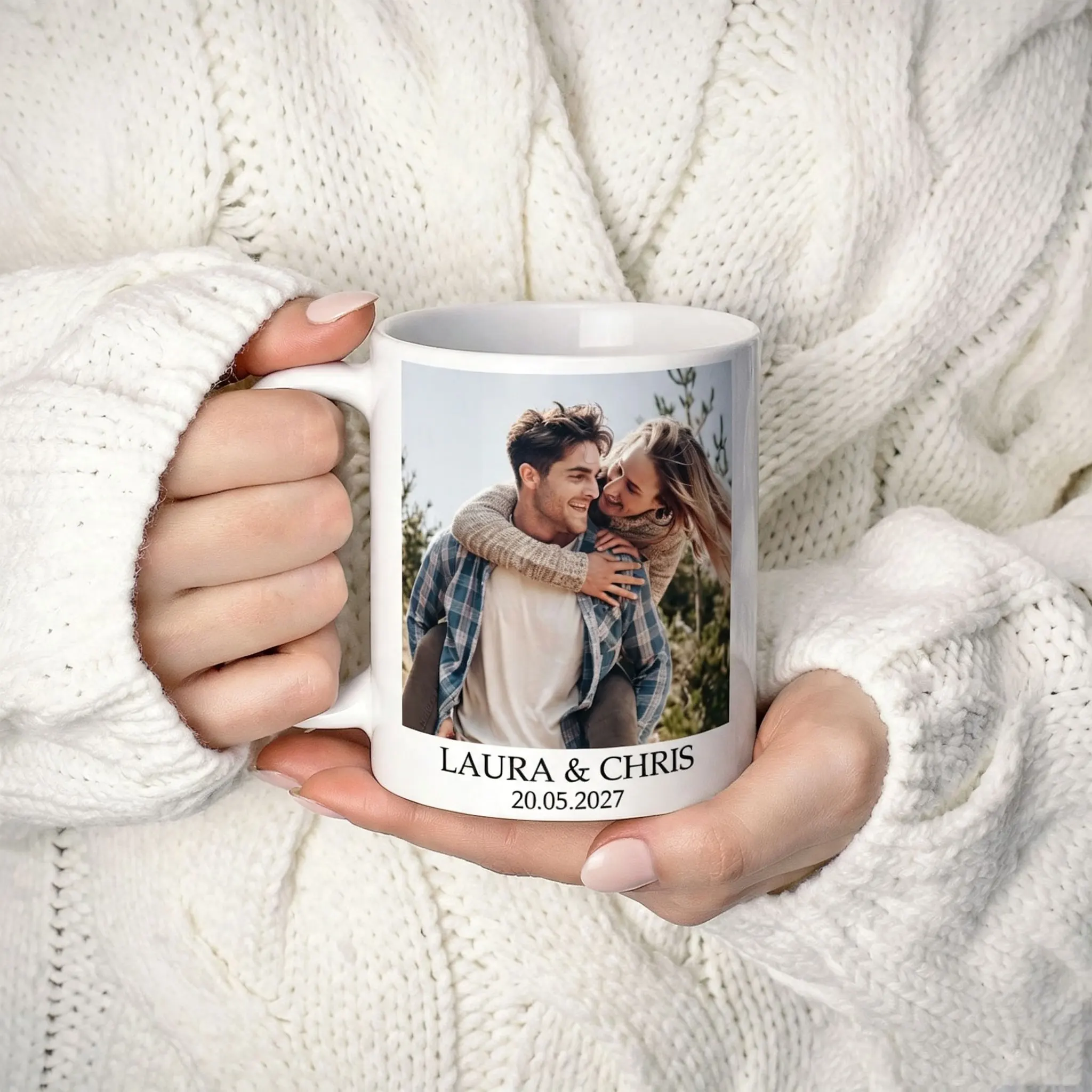 Custom Photo Mug, Personalized Photo Coffee Mug, Anniversary Gift for Her, Custom Photo Coffee Mug, Mug with Photo and Text