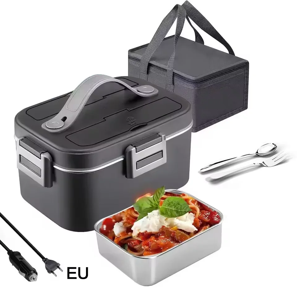 1.8L75W Electric Lunch Box Food Warmer 3 in 1 Portable Leak-proof Heated Lunch Box for Car/Truck/Office with Insulated Bag
