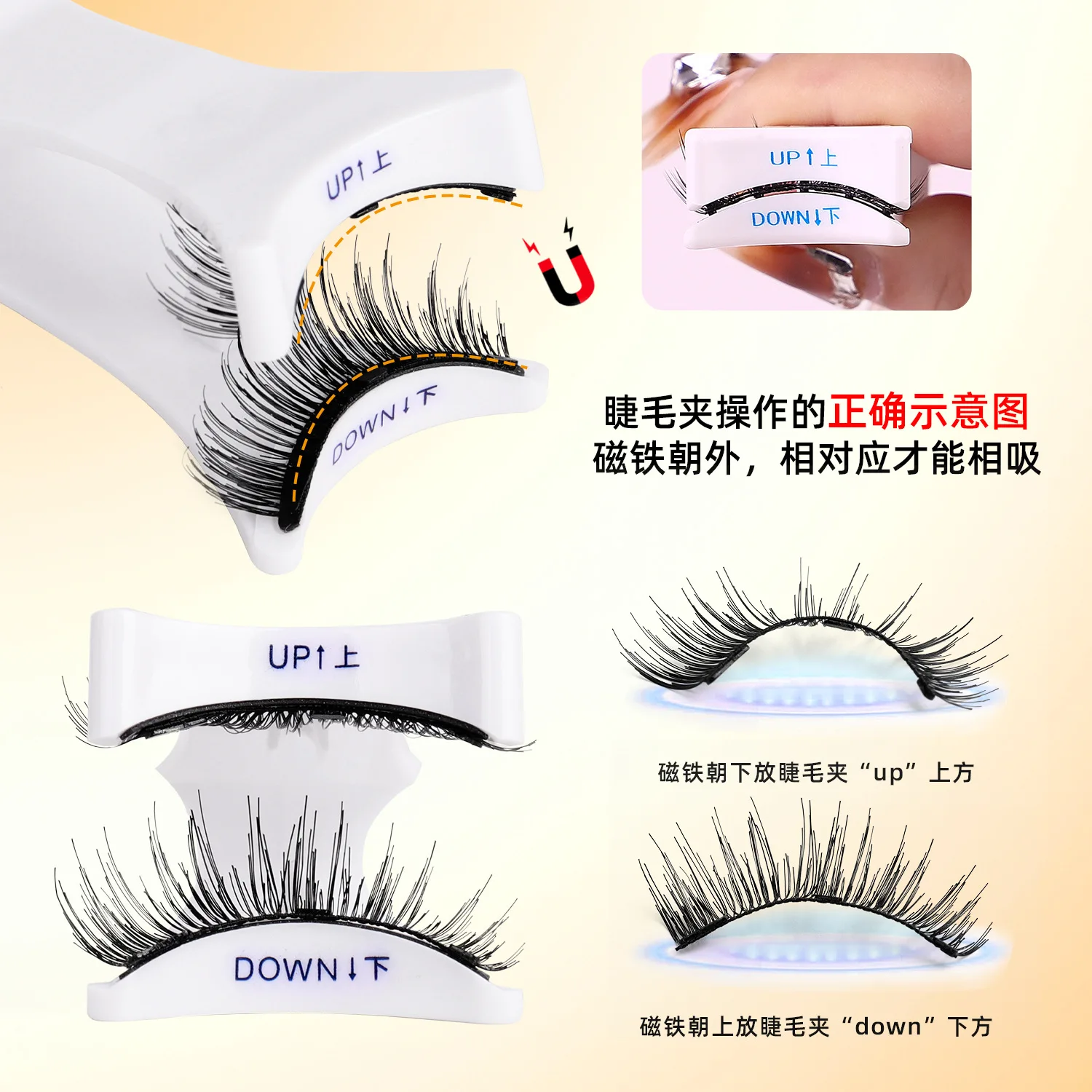 ชุดขนตาแม่เหล็ก 1 คู่ พร้อมแหนบแม่เหล็ก ขนตาปลอมฟูฟ่องเหมือนขนมิงค์ ใช้ซ้ำได้ ขนตาปลอม 3 มิติ ธรรมชาติ ทำมือ สำหรับแต่งหน้า