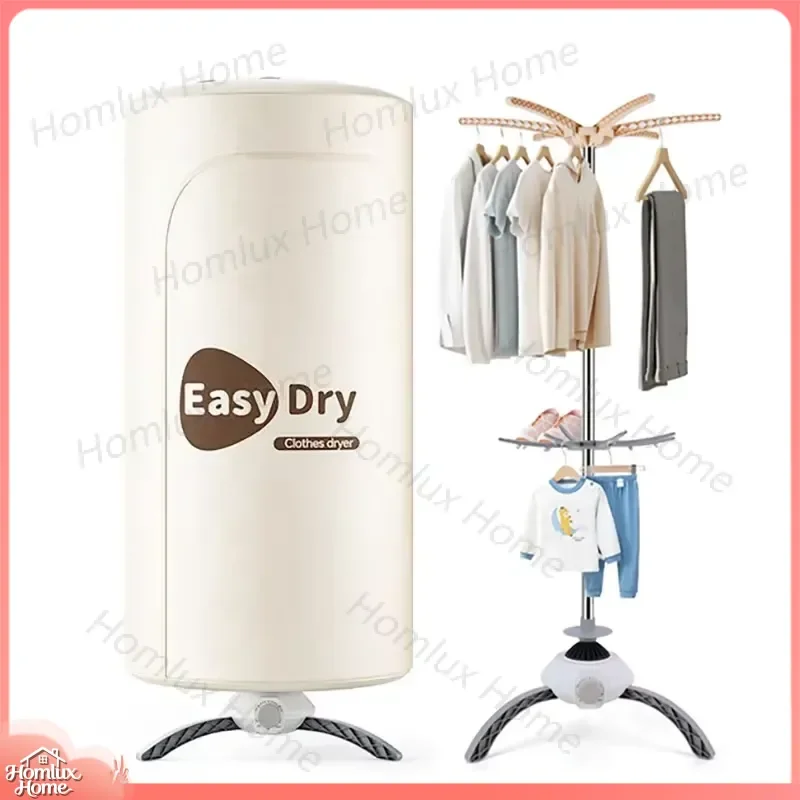 220V Clothes Dryer Portable Folding Drying Rack Warm Air Drying with Timer Energy Saving Home Laundry Dryer