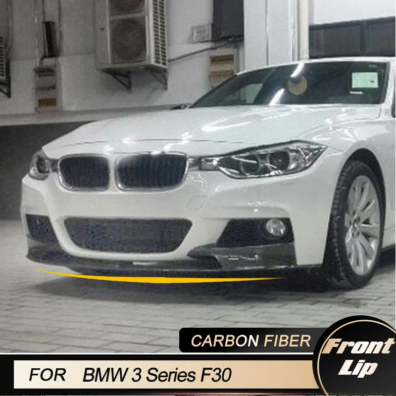 

Car Front Bumper Lip Spoiler for BMW 3 Series F30 320i 325i M Sport 2013-2017 Front Lip Splitters Apron Body Kits Carbon Fiber