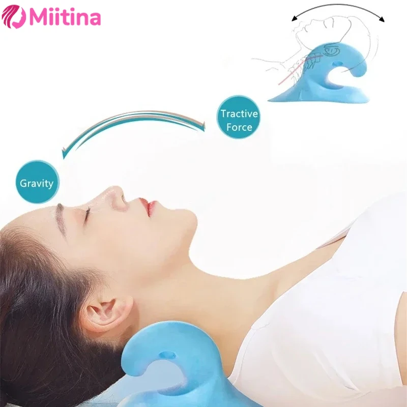 

Носилки для шеи и плеч, расслабляющее устройство для вытяжения шейной хиропрактики, подушка в подарок для боковой спины, живота, подушки для сна