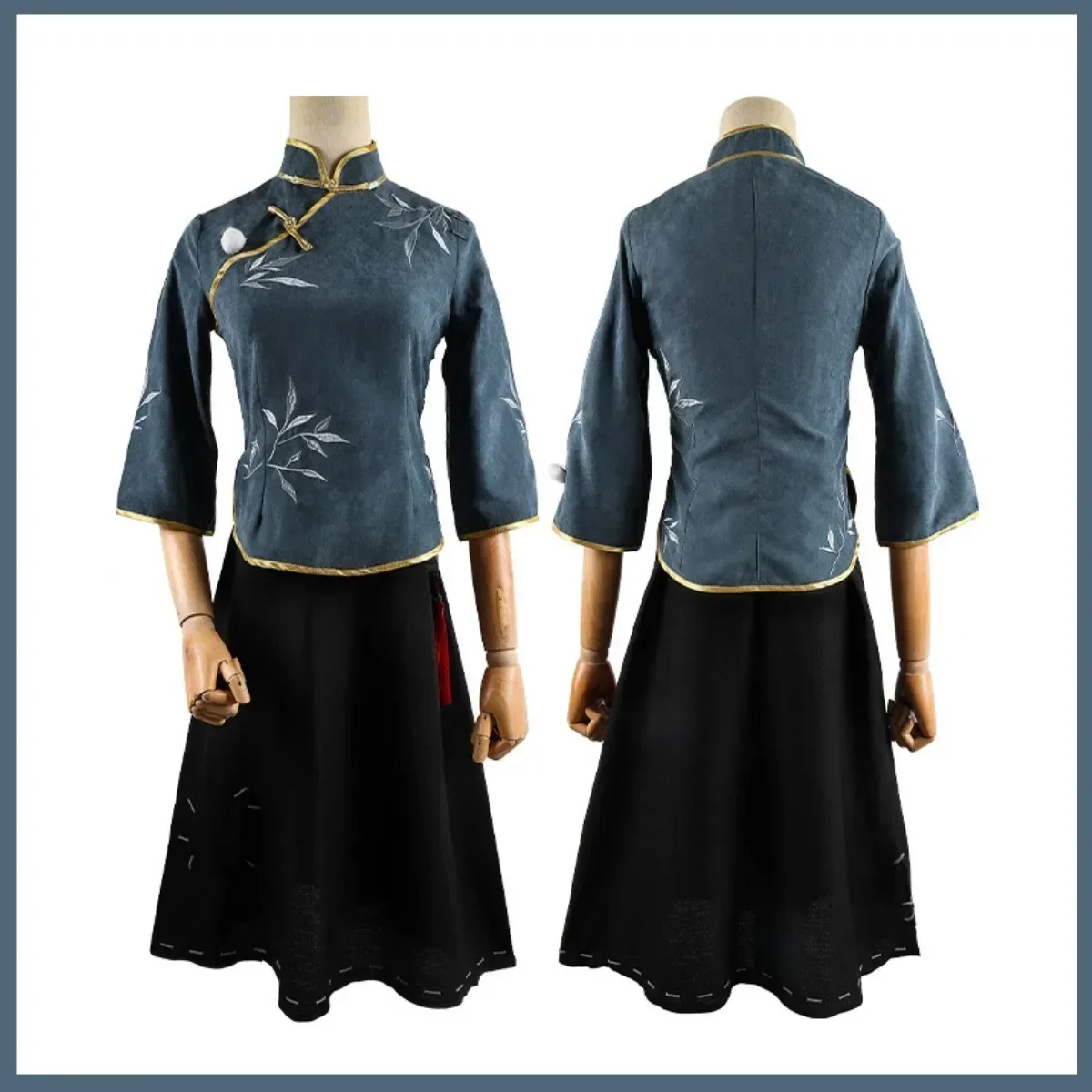 Anime Game Identity Ⅴ Qi Shiyi Cosplay Costume Wig Antiquarian Chinese Style Cheongsam Skirt Tops Woman Traditional Festival Set