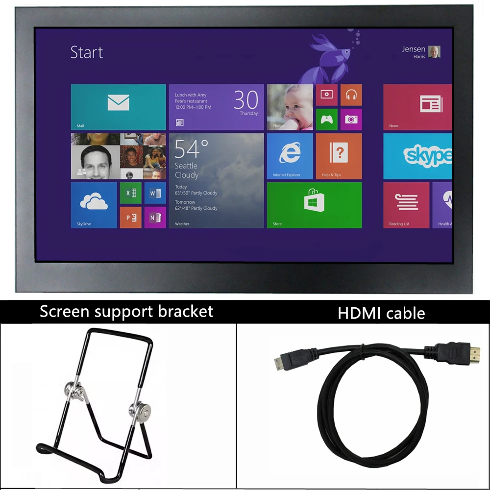 15.6 Inch 16:9 Universal Portable Monitor IPS Second Game Screen Extended Display screen with Bracket,for Laptop Raspberry Pi PC