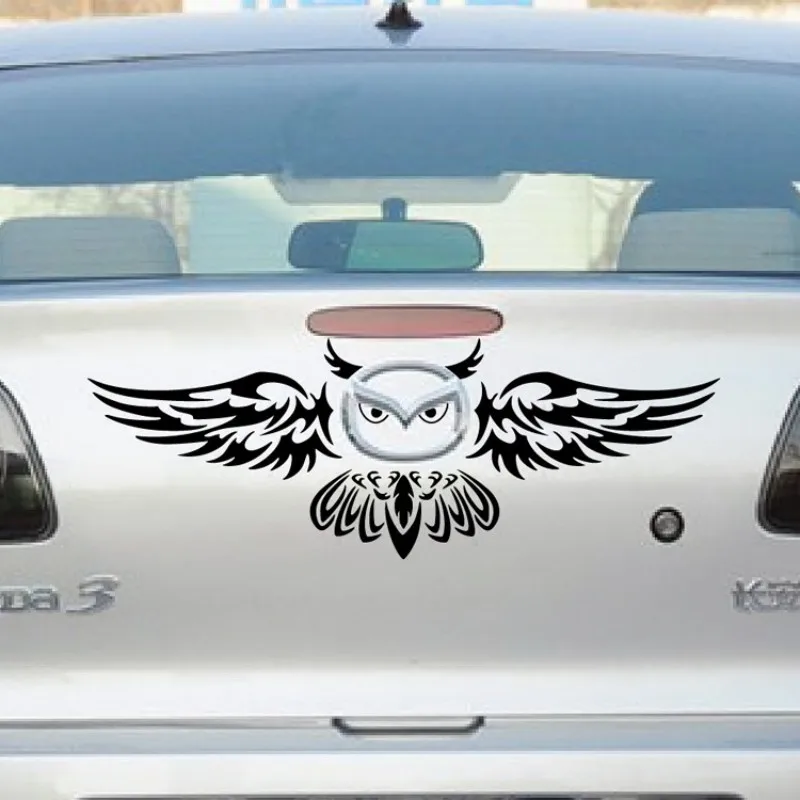 

Car Stickers Owl Nighthawk Funny Individul Reflective Decoration For Mazda3/6 Axela Atenza CX-30/4/5 Logo Trunk Auto Styling D25