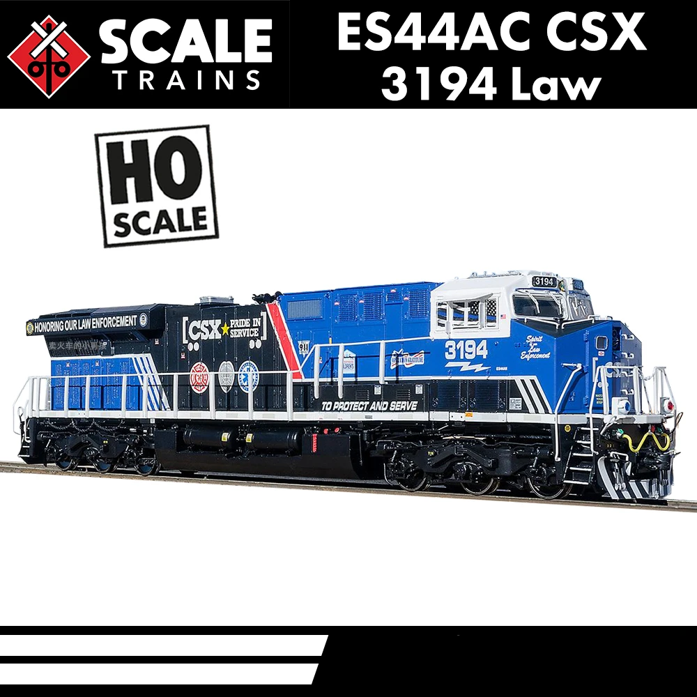 Scaletrains Lei Diesel Locomotiva Trem, Presente Toy Modelo, HO 1/87, ES44AC CSX 3194