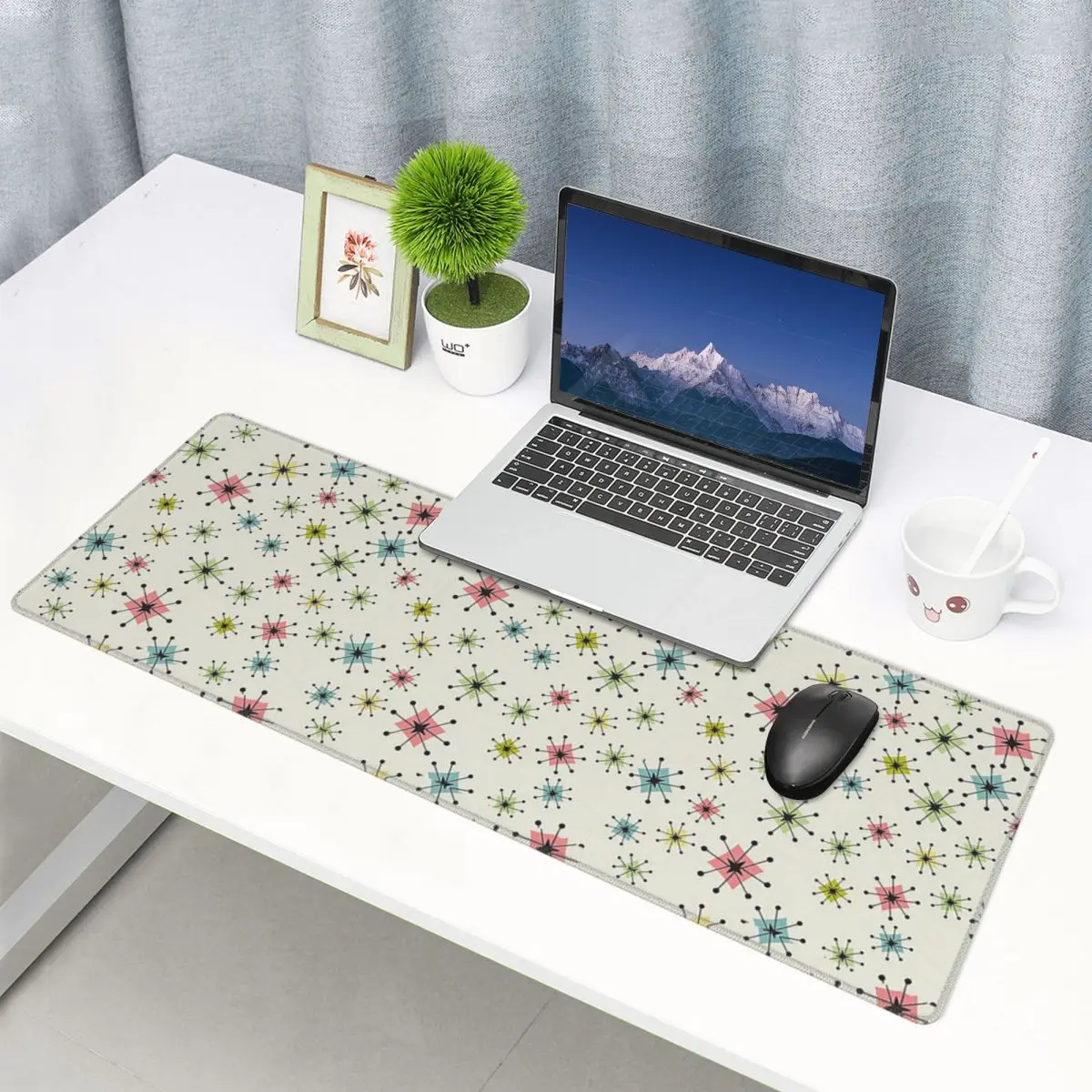 Large Mouse Pad Atomic Era Graphic Gamer PC Laptop Mats Keyboard Carpet Computer Gaming Office Accessories Desk Mat