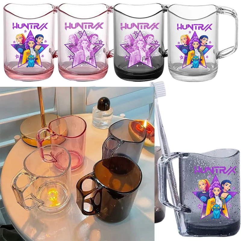 

KPop Demon Hunters Rumi детская простая чашка для полоскания зубной щетки аниме прозрачная персонализированная чашка для домашней стирки для пары