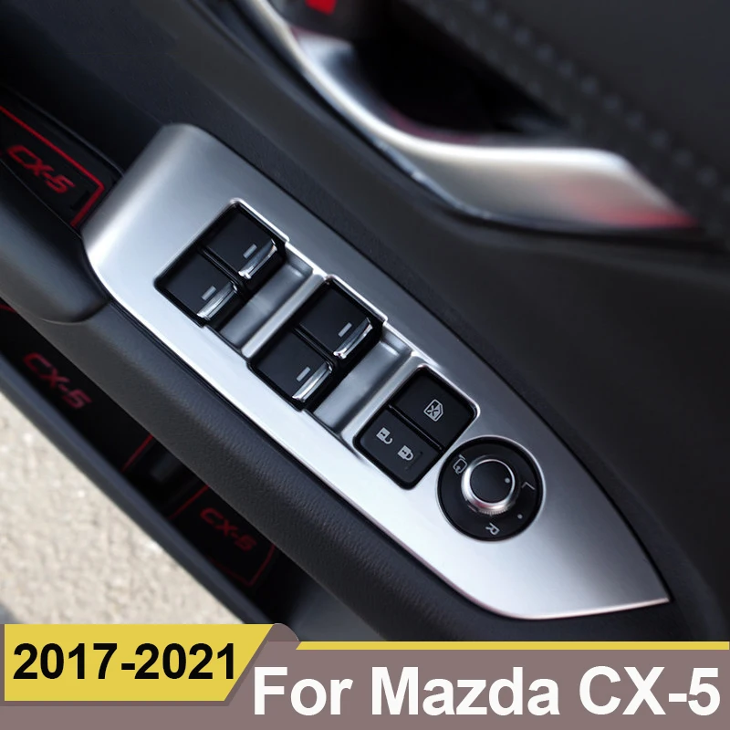 

3d For Mazda Cx-5 Cx5 2017 2018 2019 2020 2021 Inner Door Armrest Car Window Switch Adjust Panel Trim Modification Auto