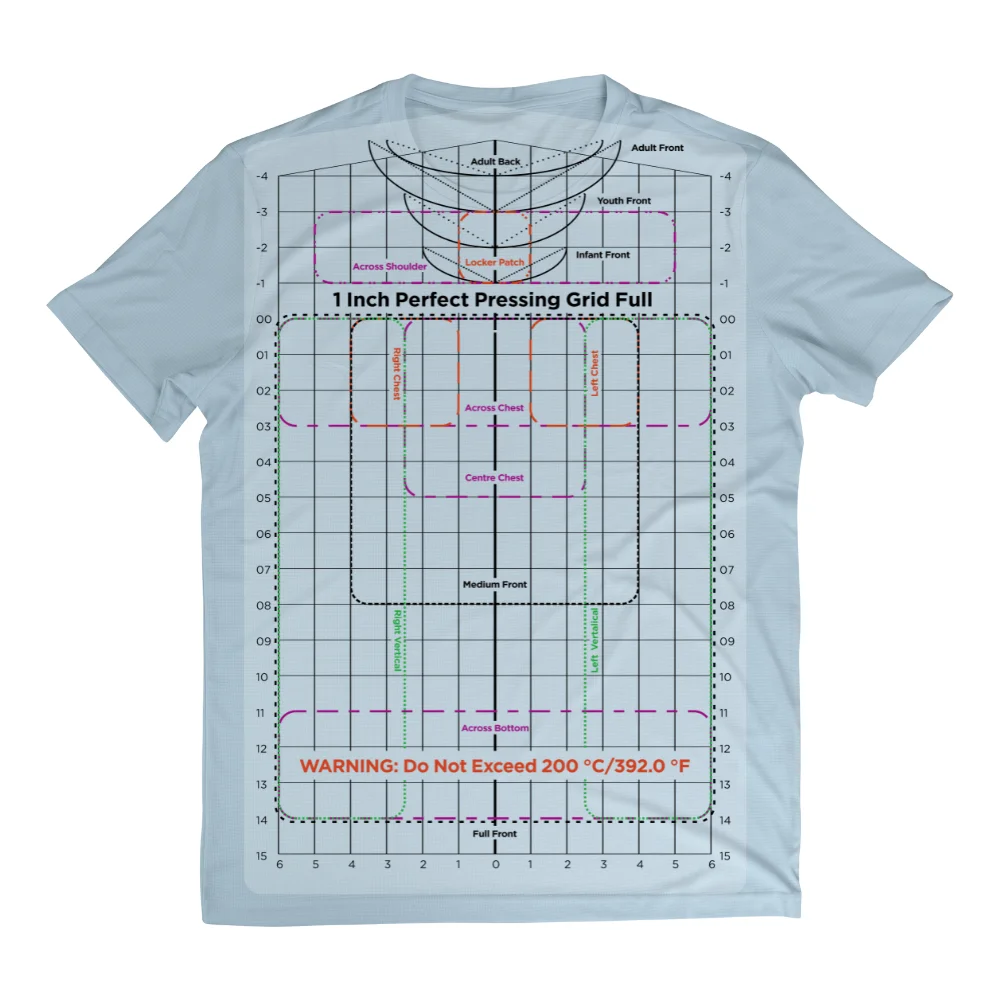 

Heat Press Safe Tshirt Pressing Guide for Vinyl ,Alignment&Accurate Placement Vinyl Graphics or an Embroidery Placement Guide