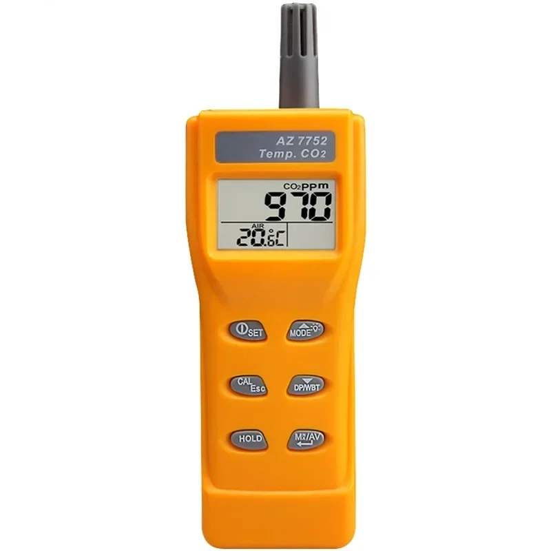 

AZ7752 Ручной детектор концентрации углекислого газа ЖК-дисплей Монитор качества воздуха в помещении и детектор утечек