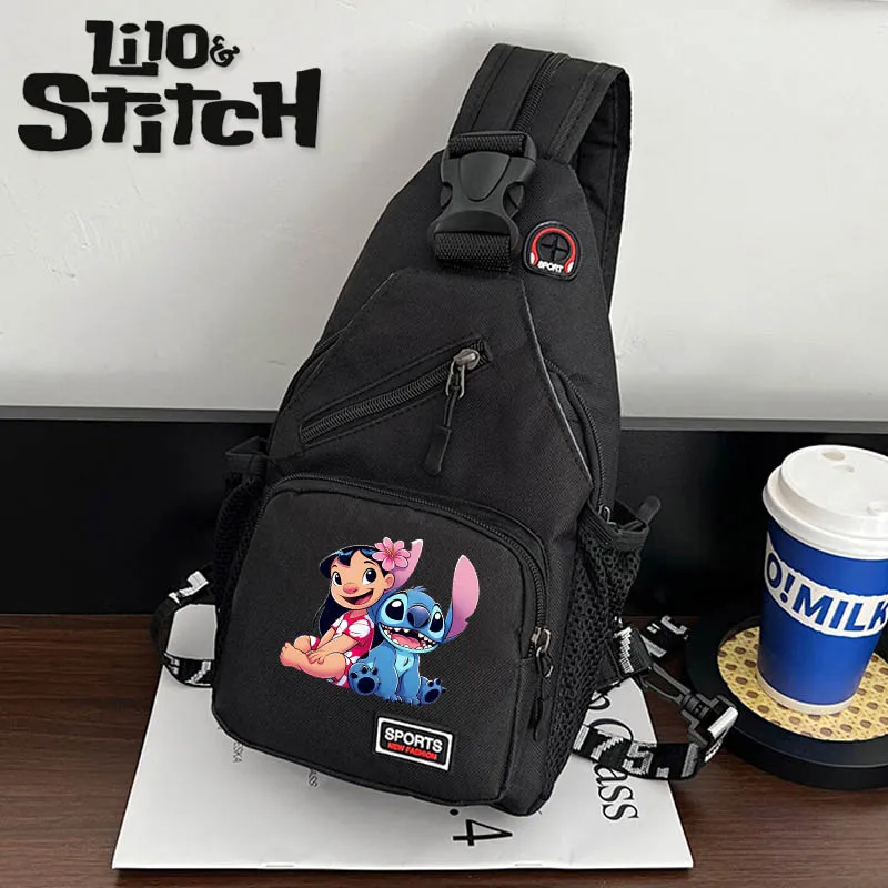 Disney Lilo & Stitch Chest Bag for Men Multifunctional Shoulder Crossbody Bag Outdoor Casual Bags Sling Backpack Messenger Bag