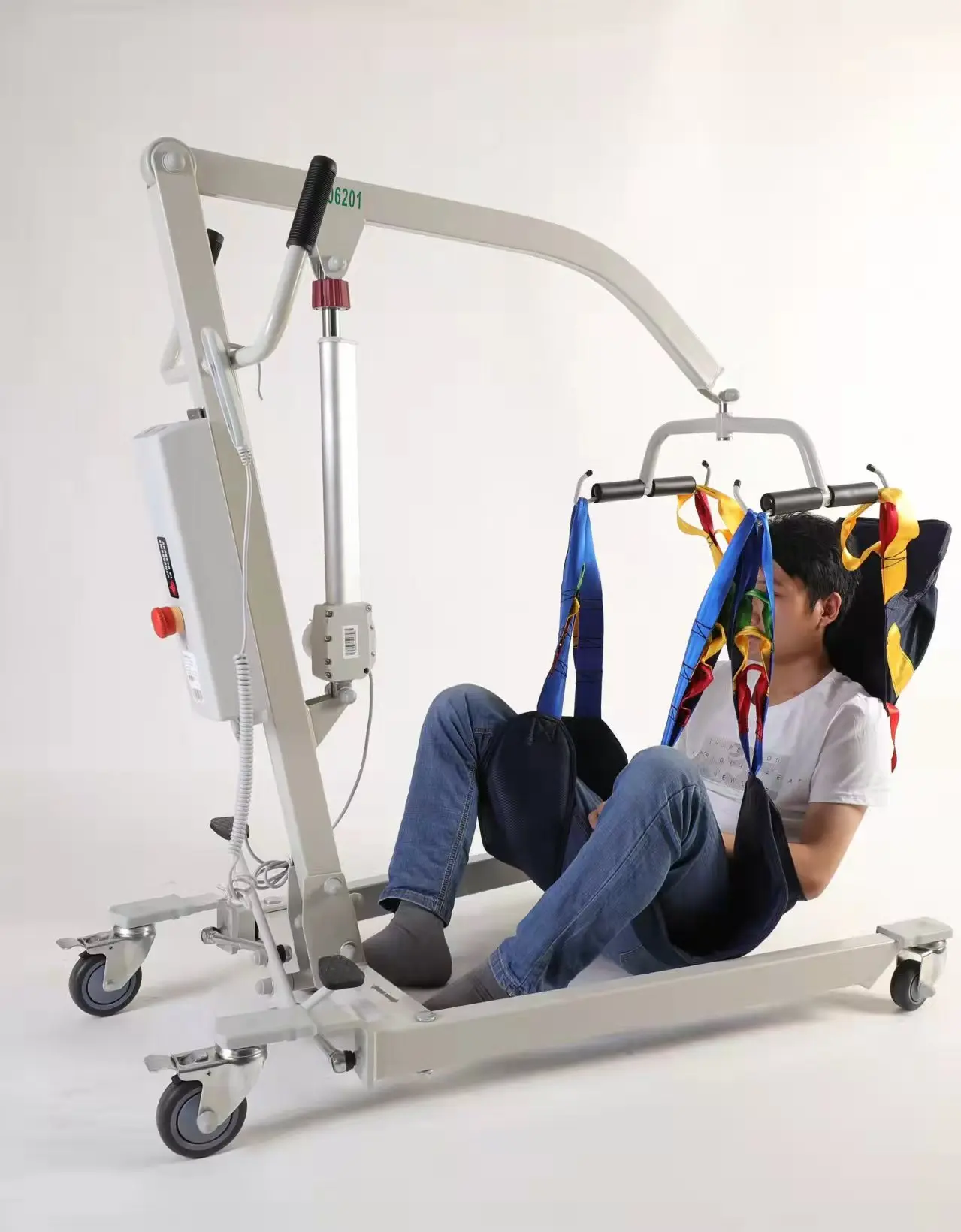 Chaise de transfert électrique pour patient, aide à la mobilité, machine de transfert pour personnes handicapées à domicile, déambulateur et rollator, capacité 150 kg, frein à tambour