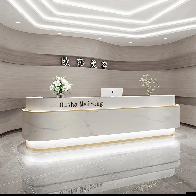 Minimalist Front Desk Wedding Dress Shop Small Bar Cashier Company Reception Desk