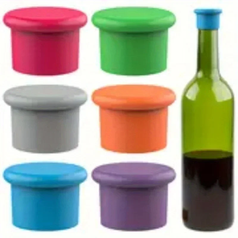 Reusable Silicone Wine Bottle Stoppers and Glass Stoppers for Wine, Red Wine, and Champagne