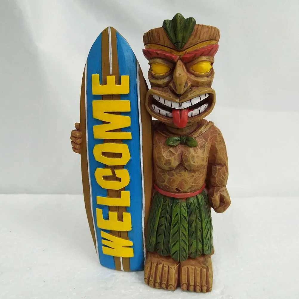 

Inflatable Glass Totem Ornament Man Decorative Resin Desktop Decoration Tropical Party Decorations