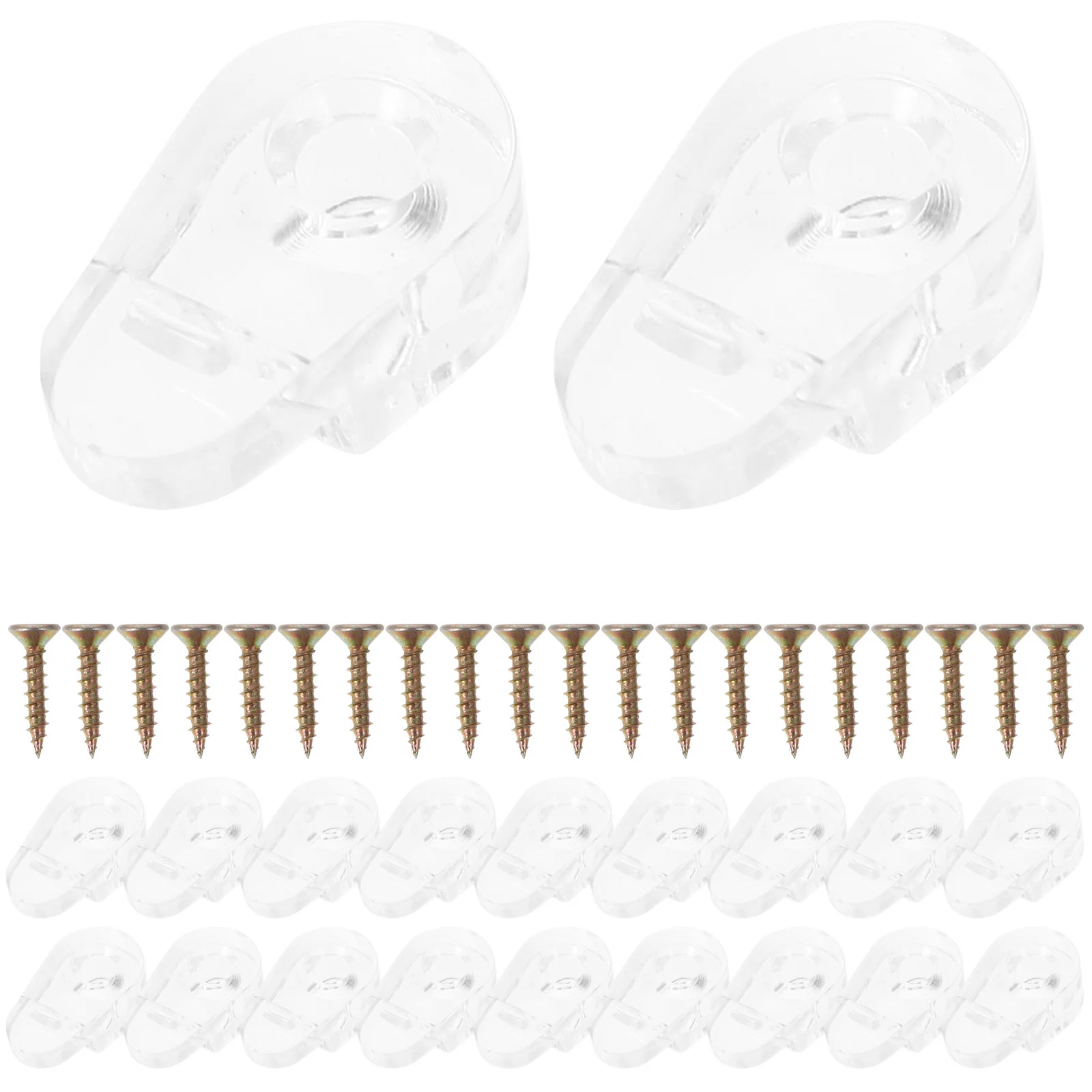 20 قطعة مقاطع حامل الزجاج ل مرآة زجاج الباب لوحة تصاعد بين قوسين دائم المشبك السحابة الأجهزة تركيبات قوس