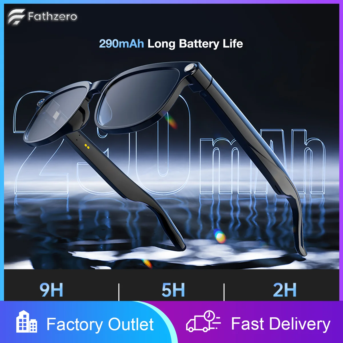 Touch Buttons Smart AI Glasses 800W Camera Support Intelligent Translation Photography Video Recording AI Voice Assistant Unisex