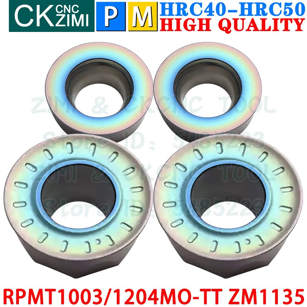 

RPMT1003MO-TT RPMT1204MO-TT ZM1135 Carbide Inserts Round Milling Insert Indexable Face Milling Tool CNC Metal lathe Cutting Tool