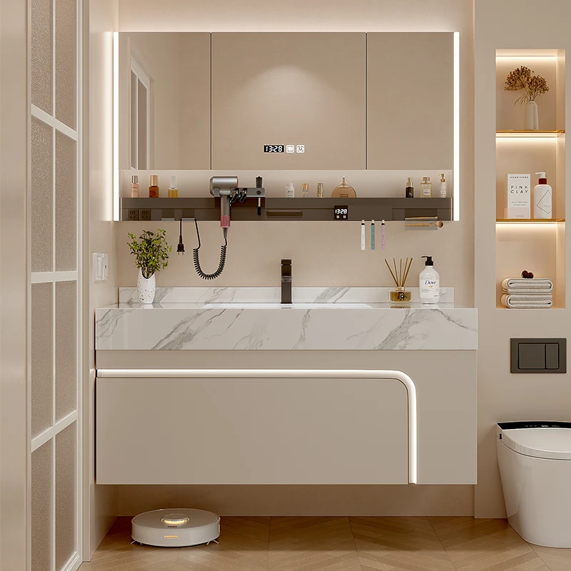 

Mirror Sink Bathroom Cabinet Hanger Modern Shelves Organizer Bathroom Cabinet Vanity Wall Mobili Per La Casa Home Furniture