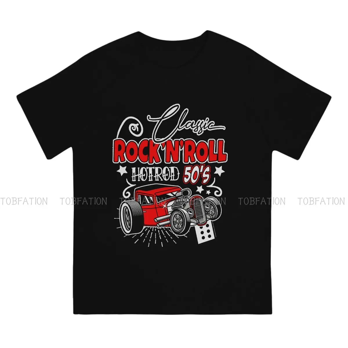 Rockabilly Hot Rod Vintage 1950s Rock and Roll Rockers Newest TShirts  Men Harajuku Tops T Shirt Round Neck