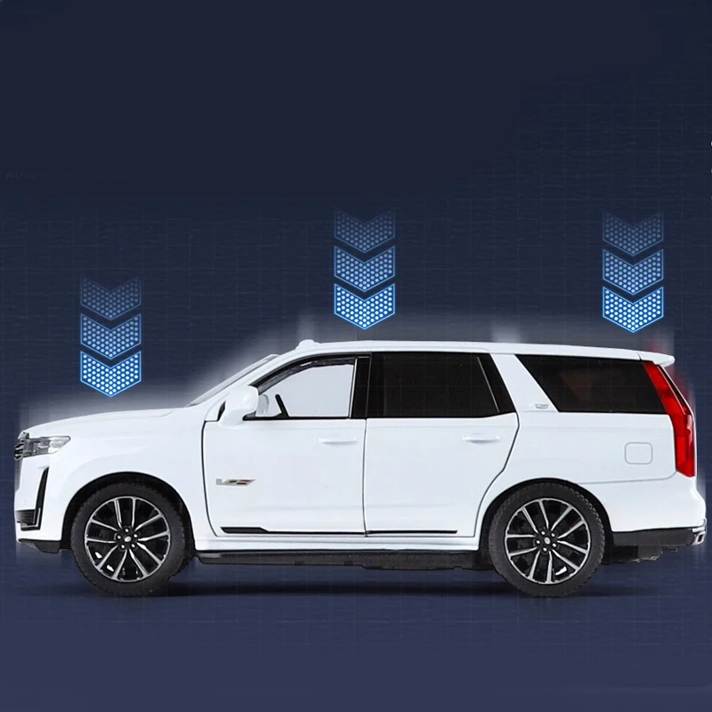 1:24スケール合金製SUVカーモデルおもちゃ、サウンド&ライト、開閉ドア&プルバックアクション付き - 男の子へのフェスティバル、クリスマス、誕生日プレゼントに最適