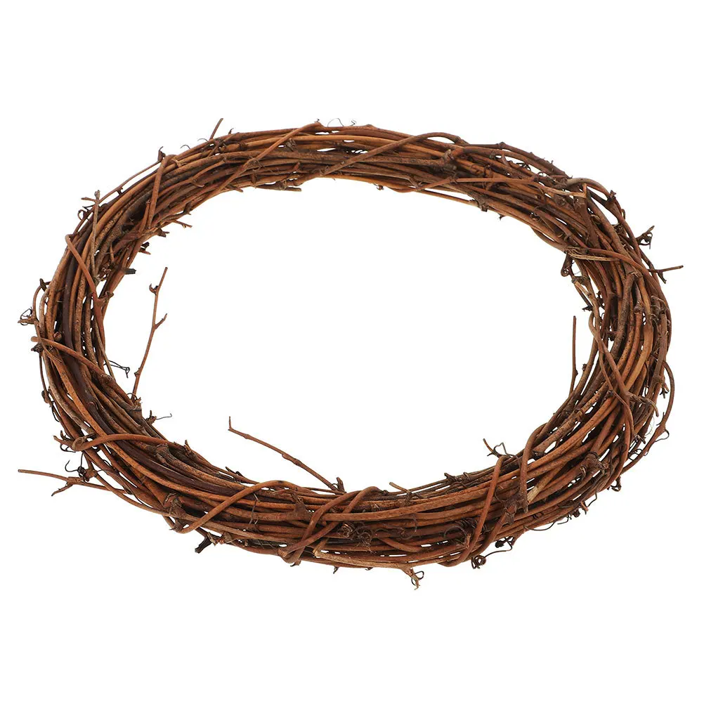

25Cm Twig Branch Rattan Hoops Diy Frame Decorative Form Rings Christmas Holiday Party Decorations Natural Vine Branch Wreath