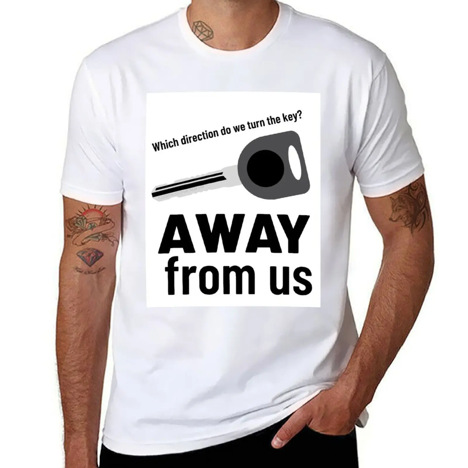 

Футболка Away from us, мужские хлопковые мягкие хлопковые футболки, мужская футболка из 100% хлопка, хлопковая футболка