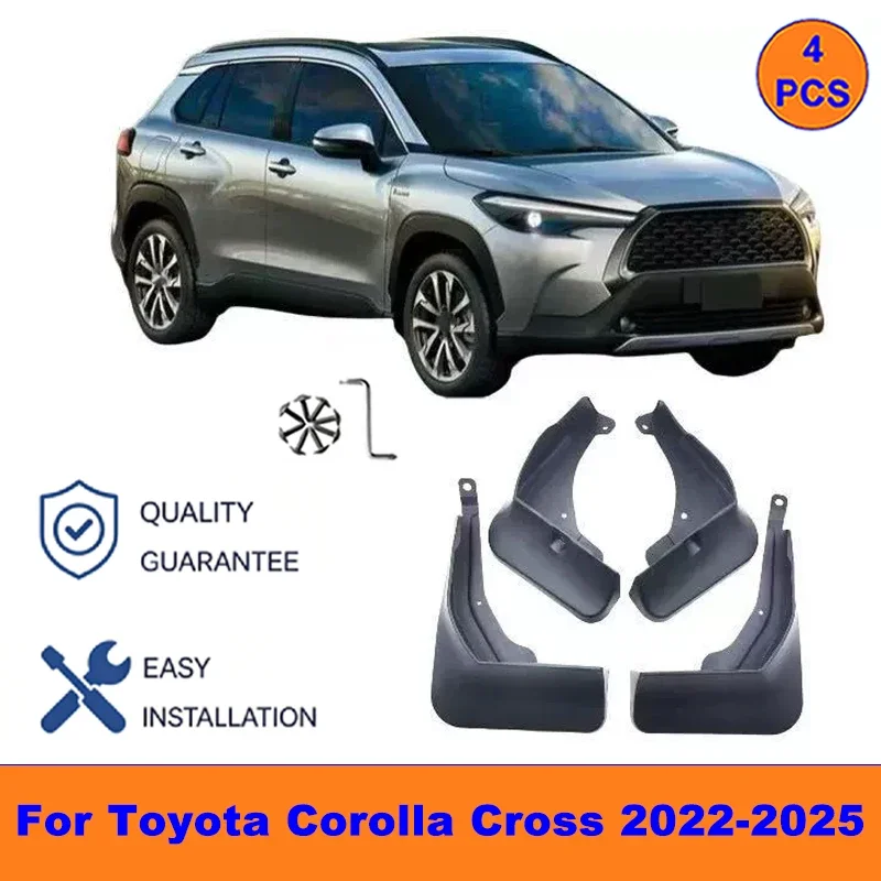 

4Pcs Mud Flaps For Toyota Corolla Cross 2022-2025 - Splash Guards Front & Rear Wheel Fender Mudguards Car Exterior Protection