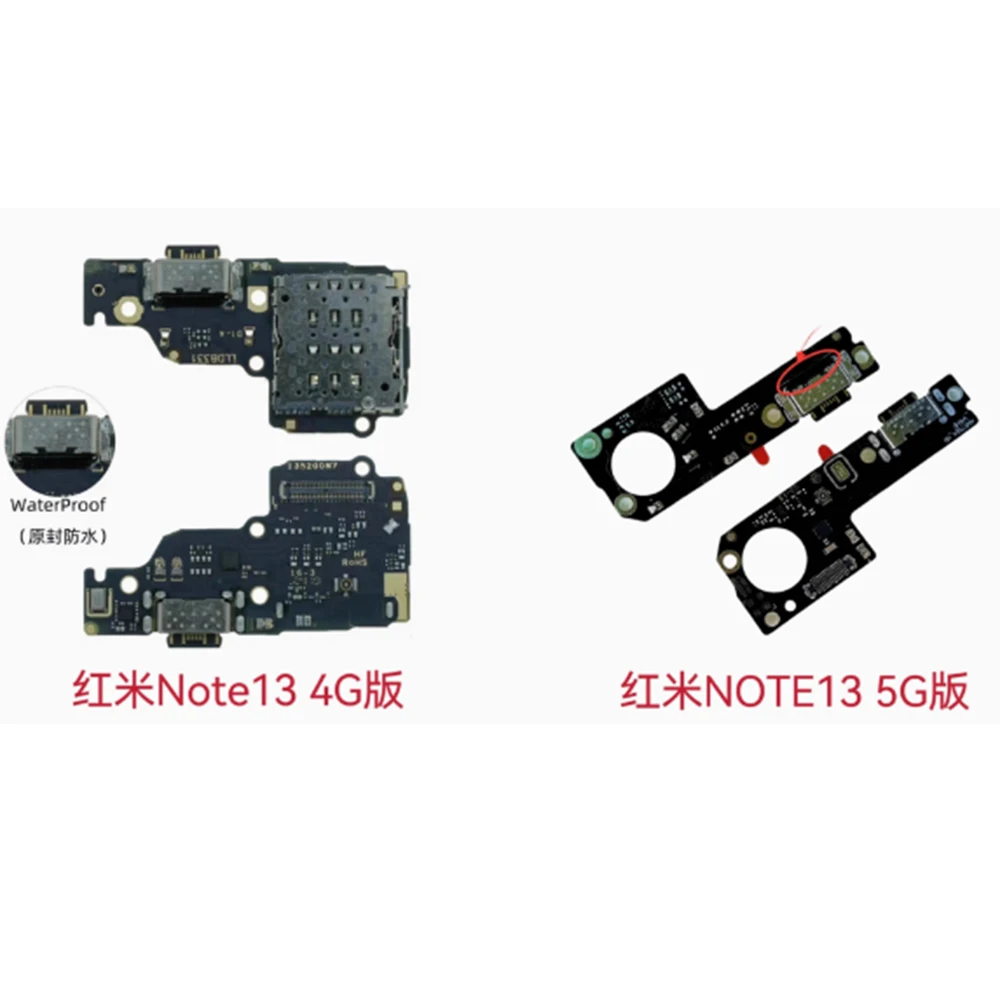 

For Xiaomi Redmi Note13 4G 5G USB Micro Charger Charging Port Dock Connector Board Flex Cable