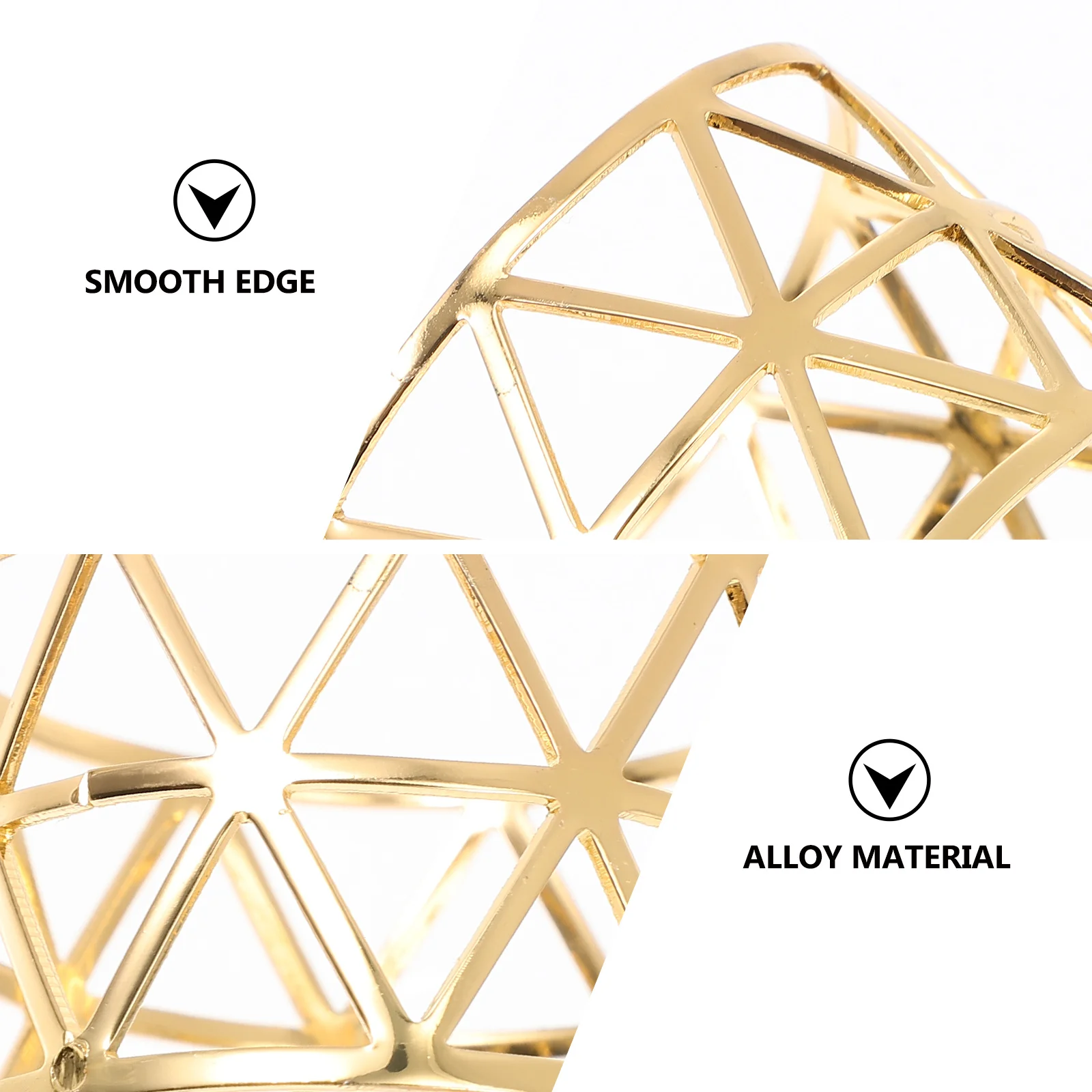 

6Pcs Alloy Napkin Rings Premium Napkin Clasp for Banquet Christmas Dinner Table Decoration Party Supplies Home Restaurant Decor