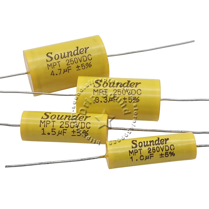 MPT金属化ポリプロピレンフィルムコンデンサ、分周器、非極性コンデンサ、2個、0.47uf-4.7uf、250v