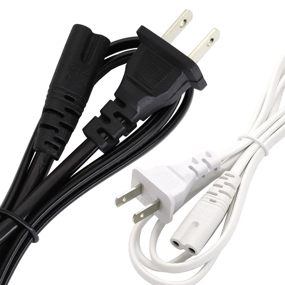 1.5m US 2 Pin Prong to IEC320 C7 Extension Cable LED Light Power Cord American Figure 8 Laptop Power Cable For Speaker PS4 XBOX
