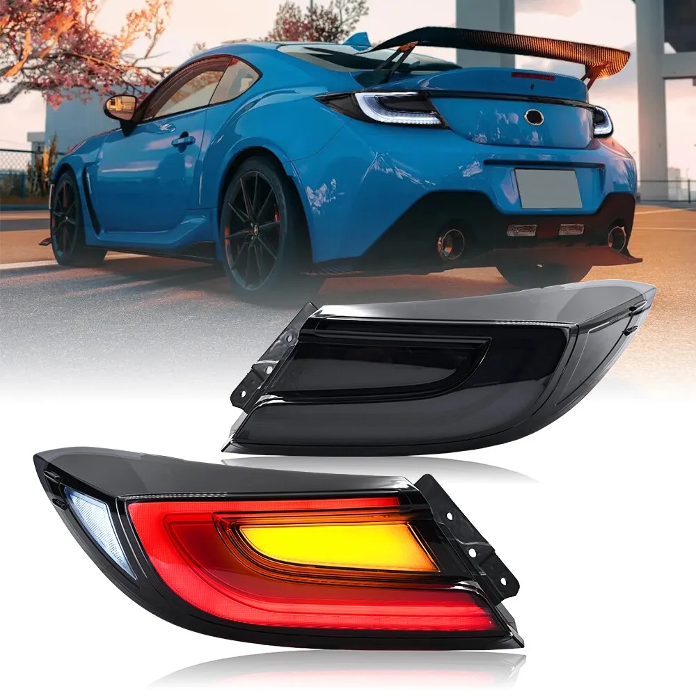 

1 пара дымовых светодиодных задних фонарей в сборе для Toyota GR86/Subaru BRZ 2022-2024 гг., последовательные указатели поворота, задние стоп-сигналы багажника