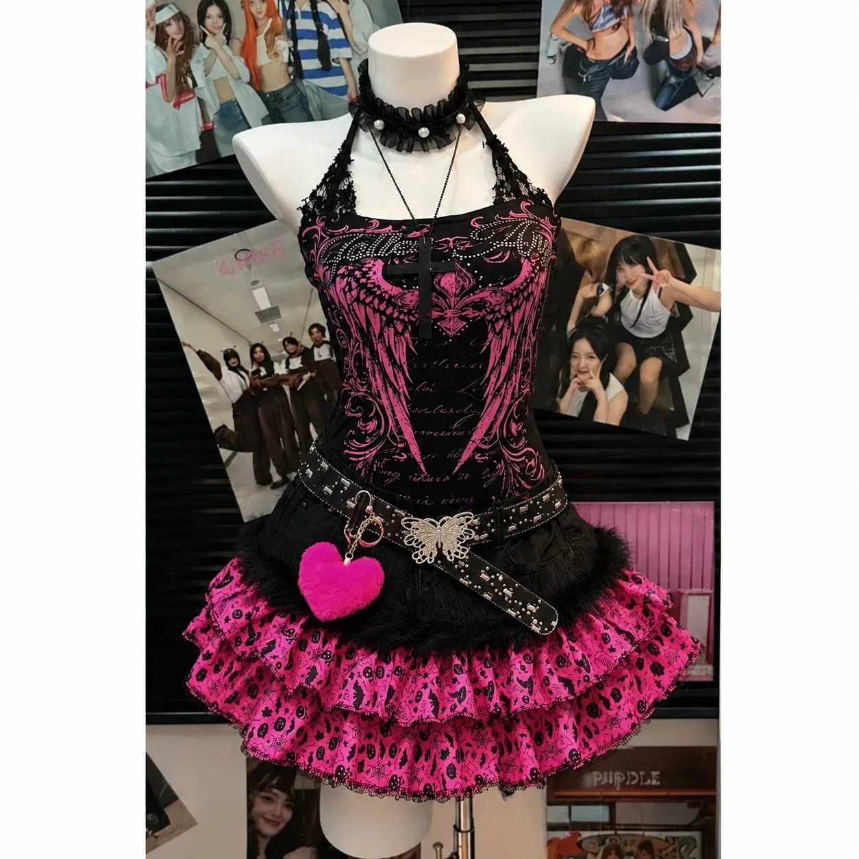 ชุดเซ็ต 2 ชิ้นลายเสือดาวสไตล์อ - Summer Alt Clothing บทวิจารณ์และราคา